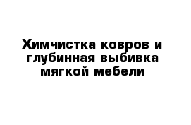 Химчистка ковров и глубинная выбивка мягкой мебели